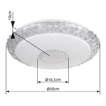 Globo - LED regulējams griestu gaismeklis LED/40W/230V 2700-6500K diam. 50 cm Wi-Fi Tuya + tālvadība