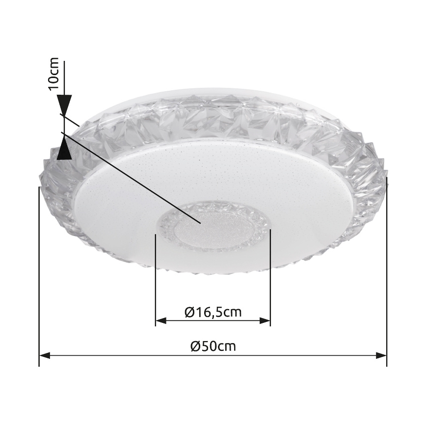 Globo - LED regulējams griestu gaismeklis LED/40W/230V 2700-6500K diam. 50 cm Wi-Fi Tuya + tālvadība