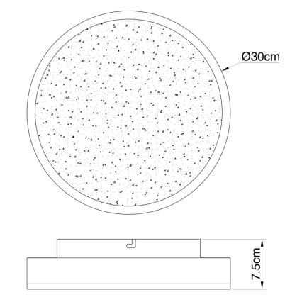 Globo - LED Griestu lampa LED/24W/230V d. 30 cm melna