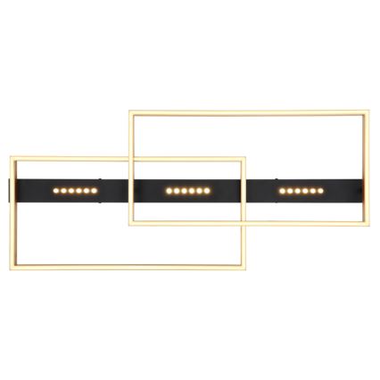 Globo 48461-54 - LED griestu gaismeklis LUFFY LED/54W/230V 39,8x90 cm melns/zelts