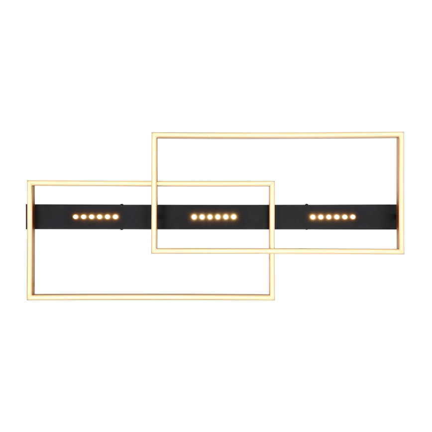 Globo 48461-54 - LED griestu gaismeklis LUFFY LED/54W/230V 39,8x90 cm melns/zelts
