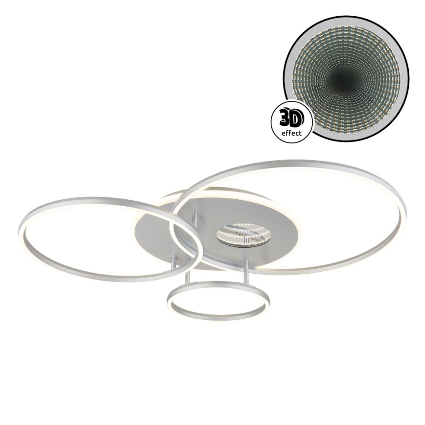 Globo - LED dimmējams griestu gaismeklis LED/54W/230V 2700-6500K 90x70 cm sudraba + tālvadības pults