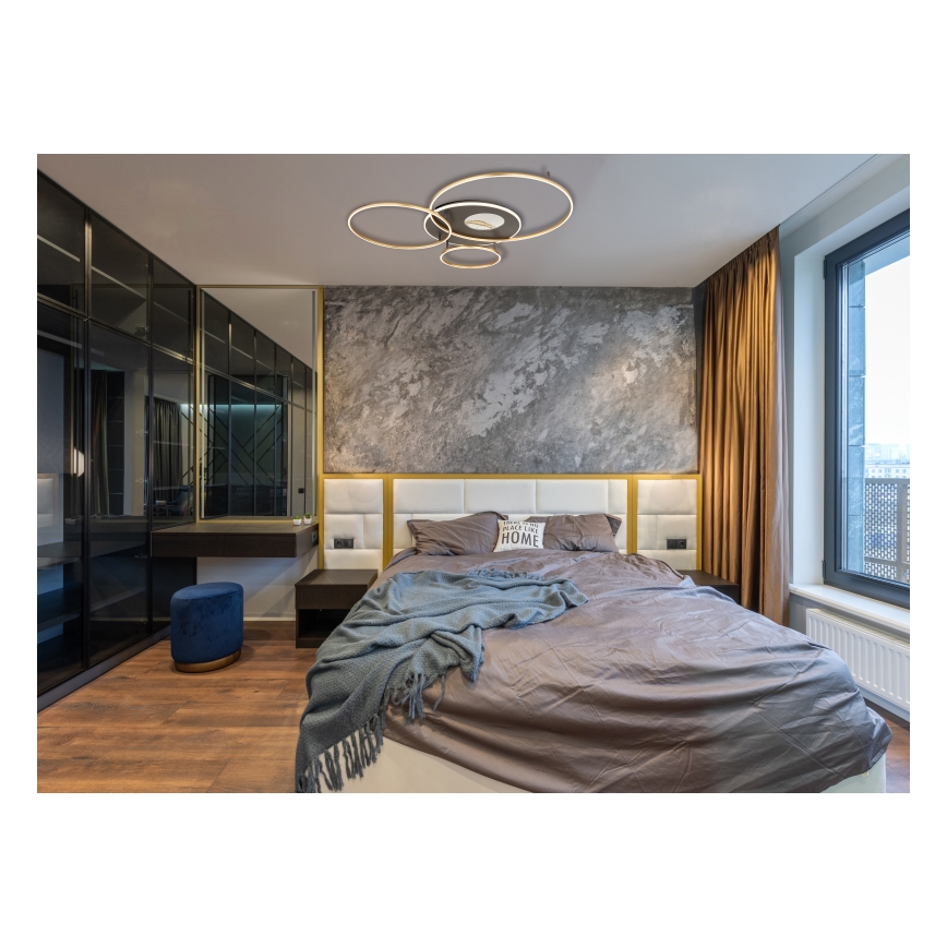 Globo - LED regulējams griestu gaismeklis LED/70W/230V 2700-6500K zelta krāsā ar tālvadības pulti