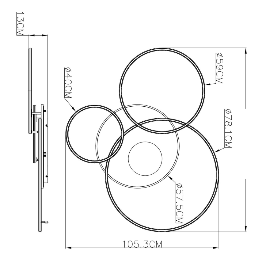 Globo - LED Regulējams griestu gaismeklis LED/70W/230V 2700-6500K 105x26,5 cm balts + tālvadība