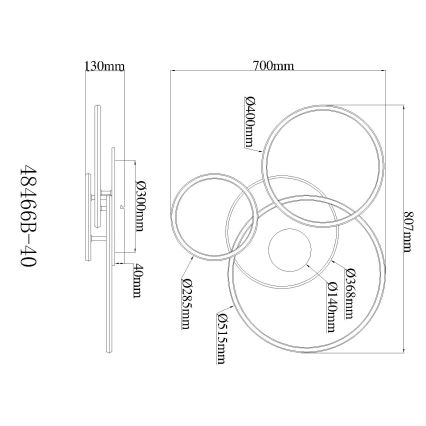 Globo - dimējams LED griestu gaismeklis LED/40W/230V 2700-6500K 70x80,7 cm + tālvadība