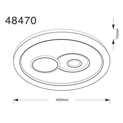 Globo - LED griestu gaismeklis LED/36W/230V 3000/4000/6500K Ø 49 cm