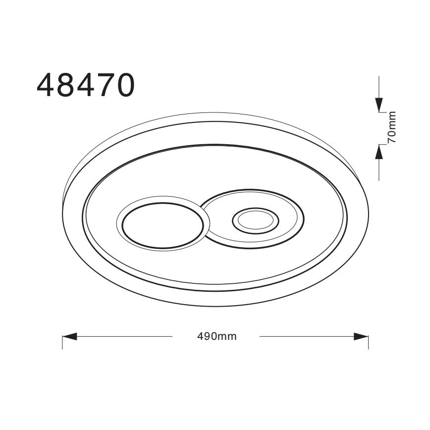 Globo - LED griestu gaismeklis LED/36W/230V 3000/4000/6500K Ø 49 cm
