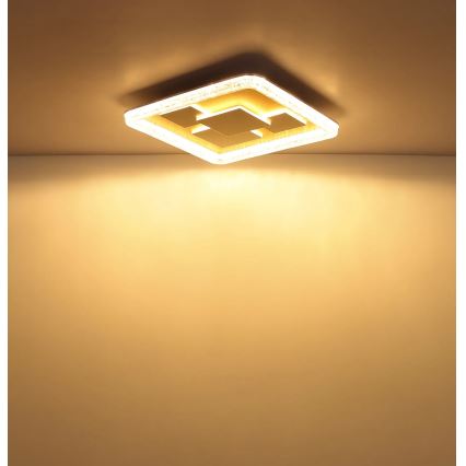 Globo - LED griestu gaismeklis LED/40W/230V 3000K 48,8x48,8 cm zelta