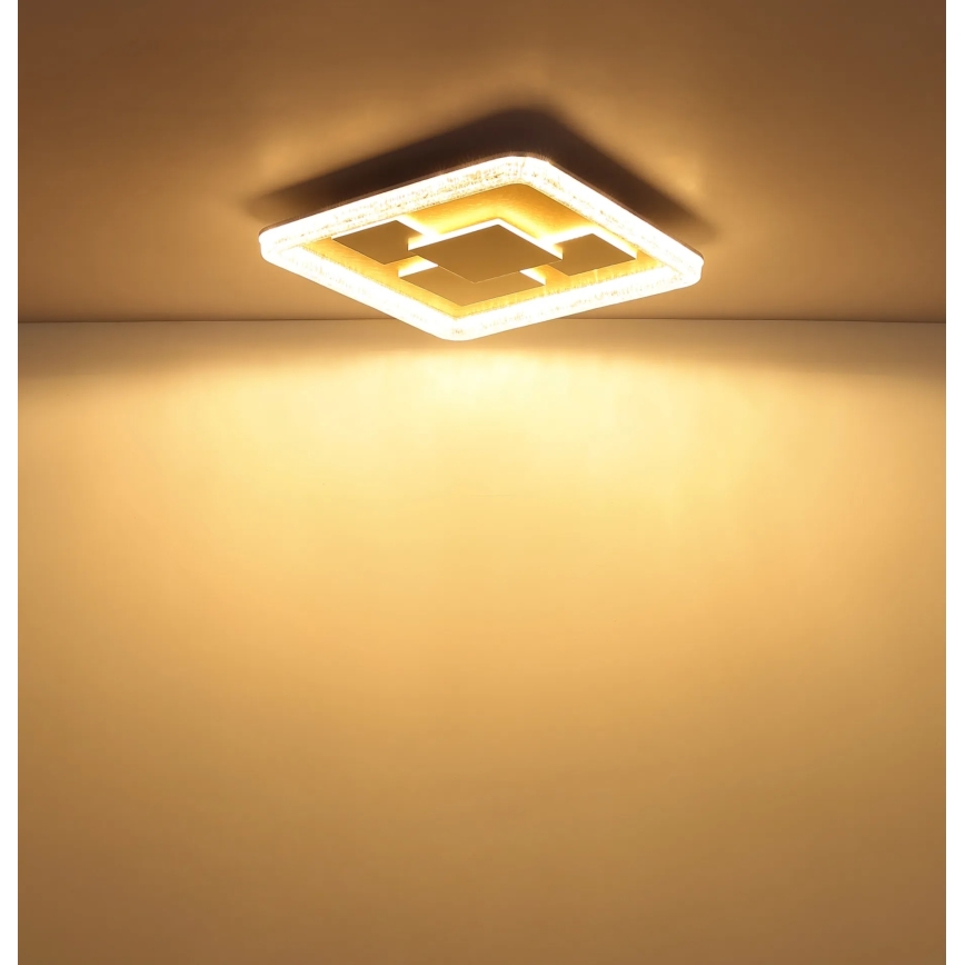 Globo - LED griestu gaismeklis LED/40W/230V 3000K 48,8x48,8 cm zelta