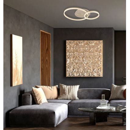 Globo - LED griestu gaismeklis LED/30W/230V 3000K 70x50 cm bēšs