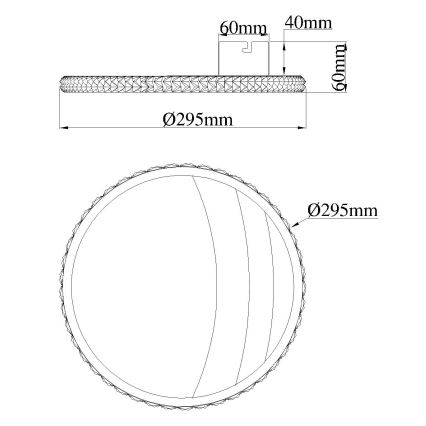 Globo - LED griestu gaismeklis LED/12W/230V 3000/4000/6000K Ø 29,5 cm zelta krāsā