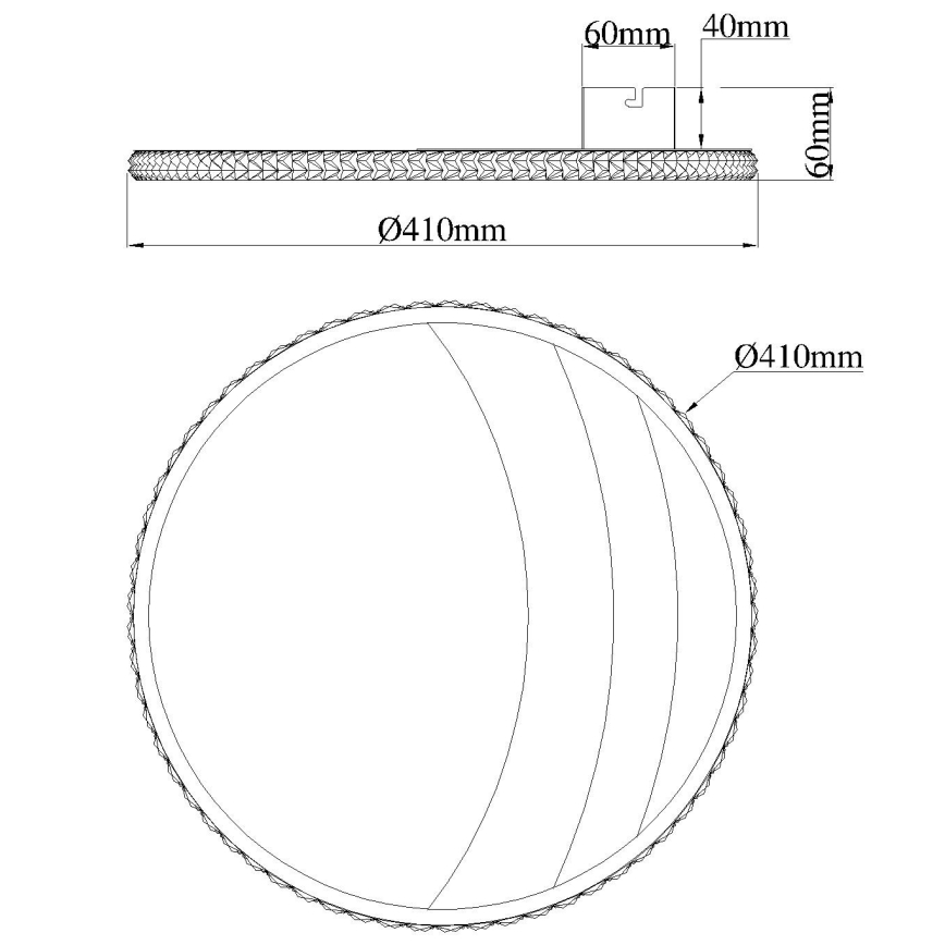 Globo - LED griestu gaismeklis LED/24W/230V 3000/4000/6000K Ø 41 cm zelta krāsā