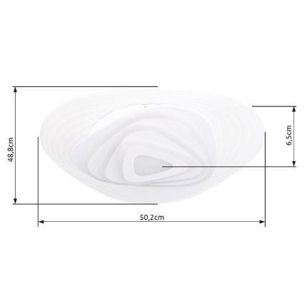 Globo - LED regulējams griestu gaismeklis LED/40W/230V 3000-6500K 50,2x48,8 cm Wi-Fi Tuya + tālvadība