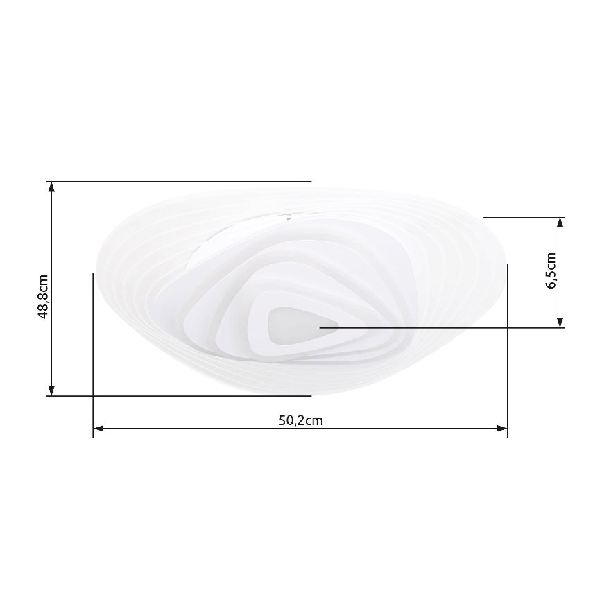 Globo - LED regulējams griestu gaismeklis LED/40W/230V 3000-6500K 50,2x48,8 cm Wi-Fi Tuya + tālvadība