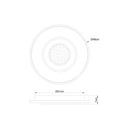 Globo - LED Aptumšojama griestu lampa LED/36W/230V 2700-6000K + tālvadības pults