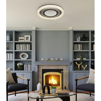 Globo - LED regulējams griestu gaismeklis LED/48W/230V 2700-6000K diam. 48 cm antracīts + tālvadības pults