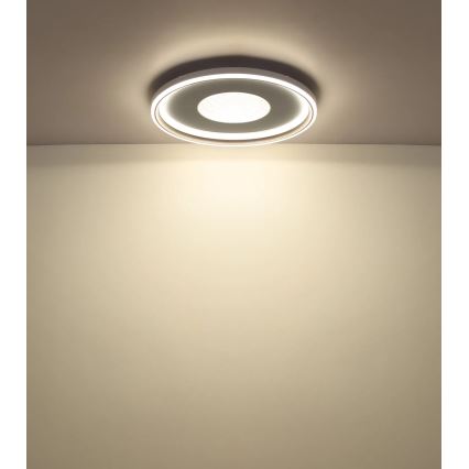 Globo - Dimbara LED griestu lampa LED/60W/230V 2700-6000K diam. 59 cm balta/krēmkrāsaina + ar tālvadības pulti
