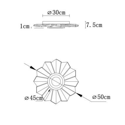 Globo - LED regulējams griestu gaismeklis LED/58W/230V 2700-6000K diam. 50 cm balts + tālvadības pults