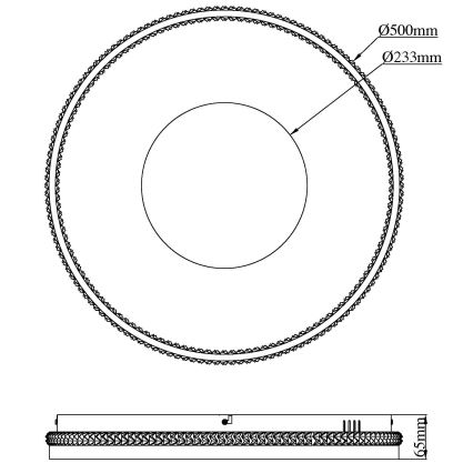 Globo - Dimmējams LED griestu gaismeklis LED/40W/230V 2700–6500K Ø 50,5 cm + tālvadības pults