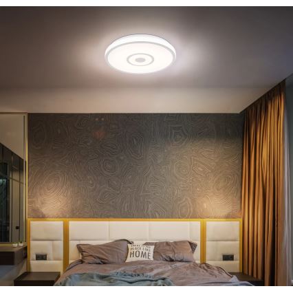 Globo - LED griestu gaismeklis LED/24W/230V 3000/4000/6000K diametrs 38 cm balta/matēts hroms