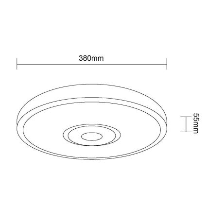 Globo - LED griestu gaismeklis LED/24W/230V 3000/4000/6000K diametrs 38 cm balta/matēts hroms