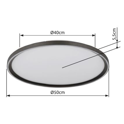 Globo - LED Aptumšojama griestu lampa LED/48W/230V 2700-6000K + tālvadības pults d. 50 cm