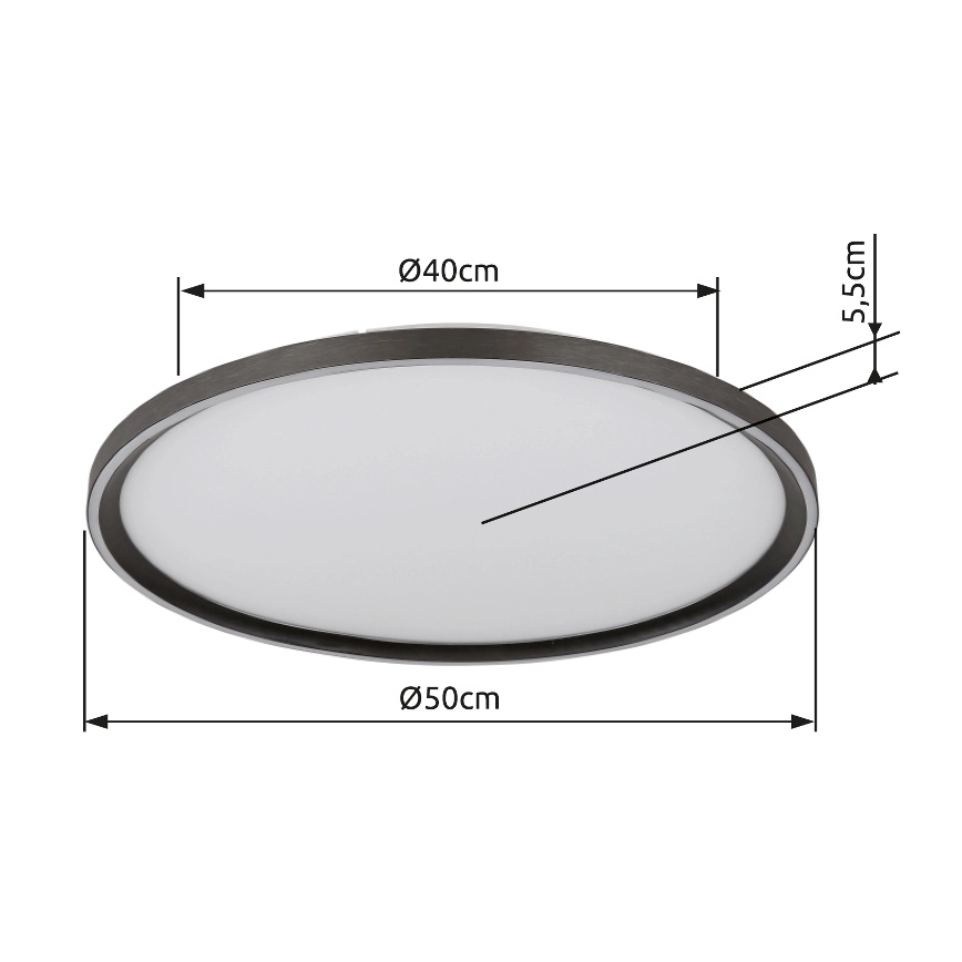 Globo - LED Aptumšojama griestu lampa LED/48W/230V 2700-6000K + tālvadības pults d. 50 cm