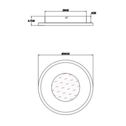 Globo - LED Griestu lampa LED/24W/230V 2700/4500/6500K d. 33 cm