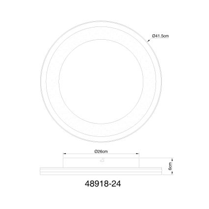 Globo - LED Aptumšojama griestu lampa LED/24W/230V 2700-6000K + tālvadības pults