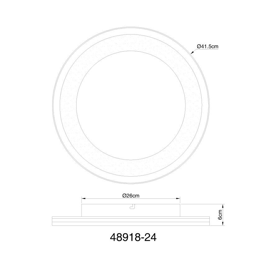 Globo - LED Aptumšojama griestu lampa LED/24W/230V 2700-6000K + tālvadības pults