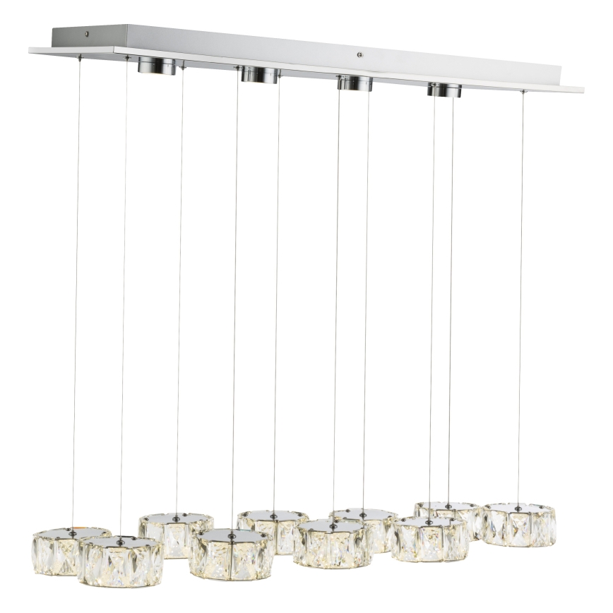 Globo - LED Lustra ar auklu LED/92W/230V 4000K spīdīgi hromēts/caurspīdīga