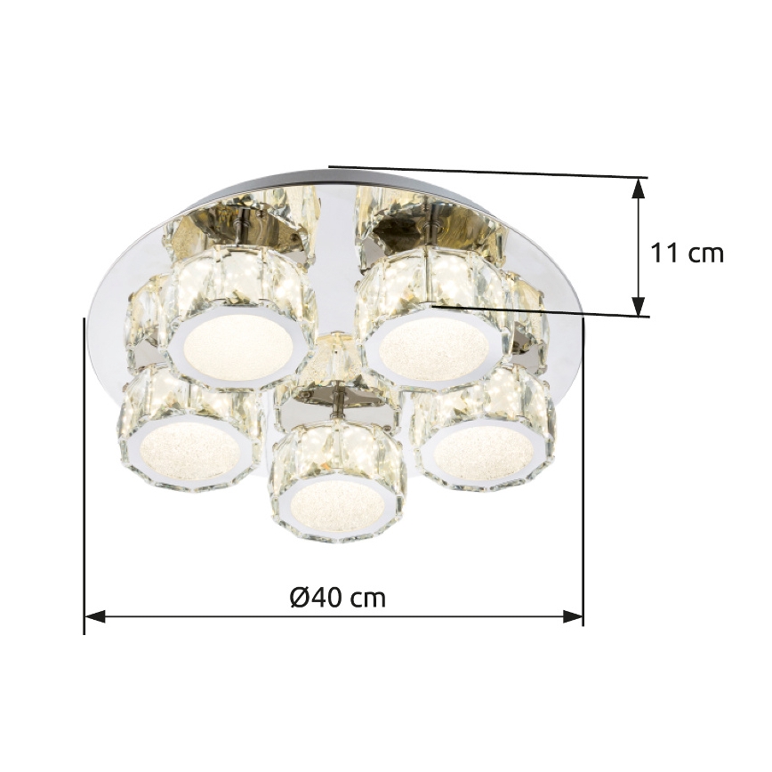 Globo - LED Aptumšojama griestu lampa LED/40W/230V 4000K d. 40 cm