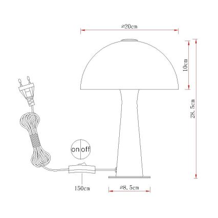 Globo - Balta galda lampa 1xE14/25W/230V