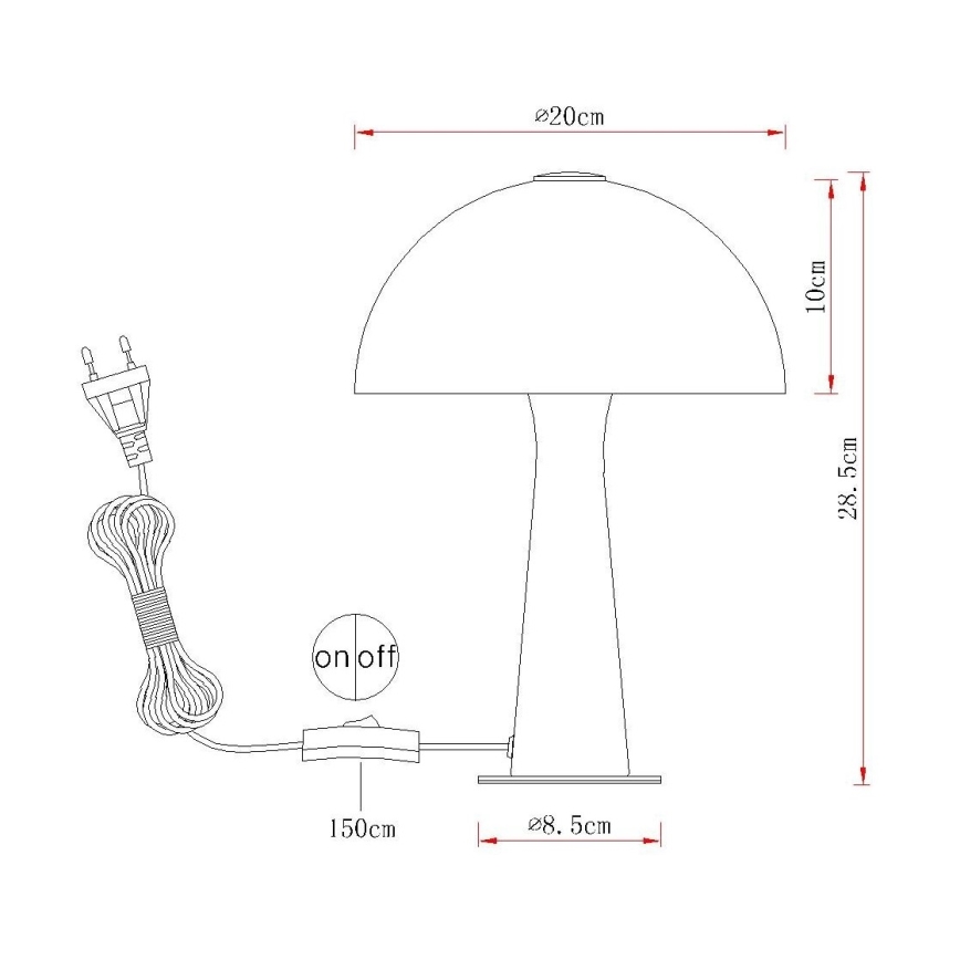 Globo - Balta galda lampa 1xE14/25W/230V
