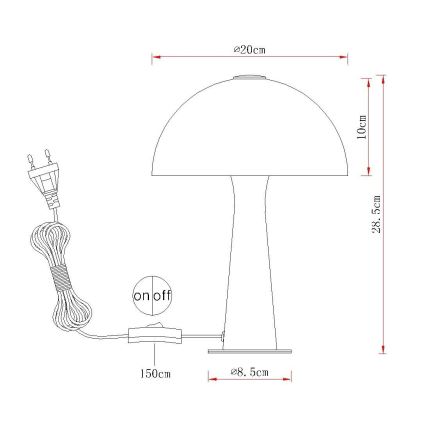 Globo - Galda lampa 1xE14/25W/230V bēša