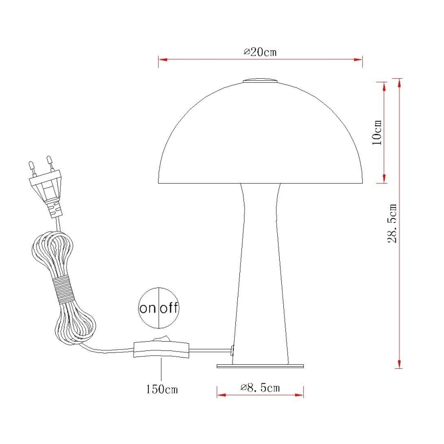 Globo - Galda lampa 1xE14/25W/230V bēša