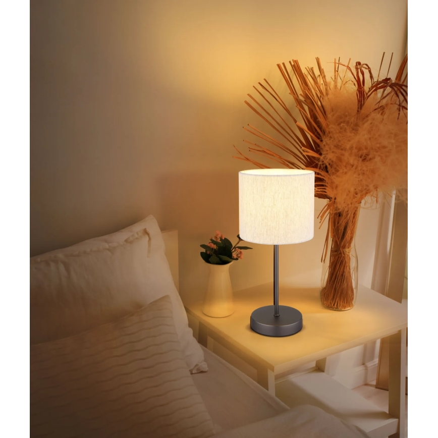Globo - Galda lampa 1xE27/25W/230V melna/bēša