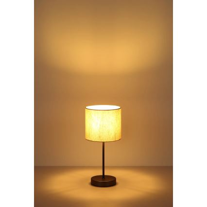 Globo - Galda lampa 1xE27/25W/230V melna/bēša