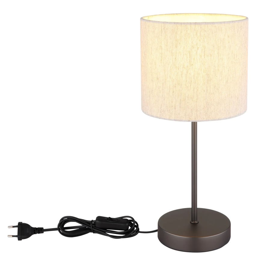 Globo - Galda lampa 1xE27/25W/230V melna/bēša