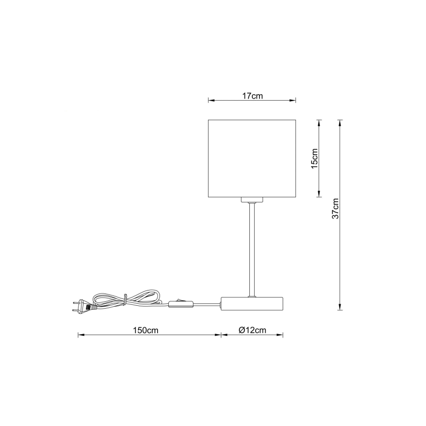 Globo - Galda lampa 1xE27/25W/230V melna/bēša