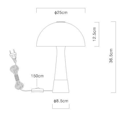 Globo - Galda lampa 1xE27ILLU/40W/230V zaļa