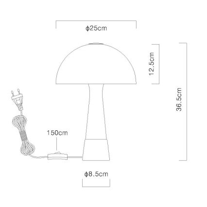 Globo - Galda lampa 1xE27ILLU/40W/230V bēša