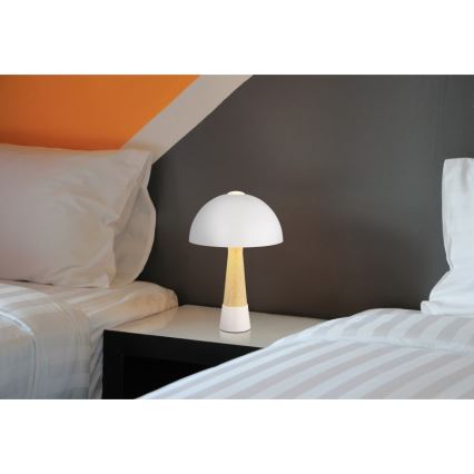 Globo - Galda lampa 1xE27ILLU/40W/230V balta