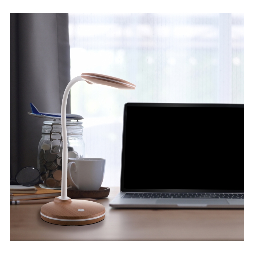 Globo - LED regulējama elastīga pieskāriena galda lampa LED/4,6W/230V brūna