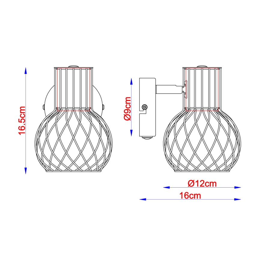 Globo - Sienas lampa 1xE27/40W/230V