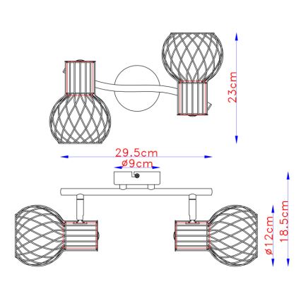 Globo - Lampa 2xE27/40W/230V