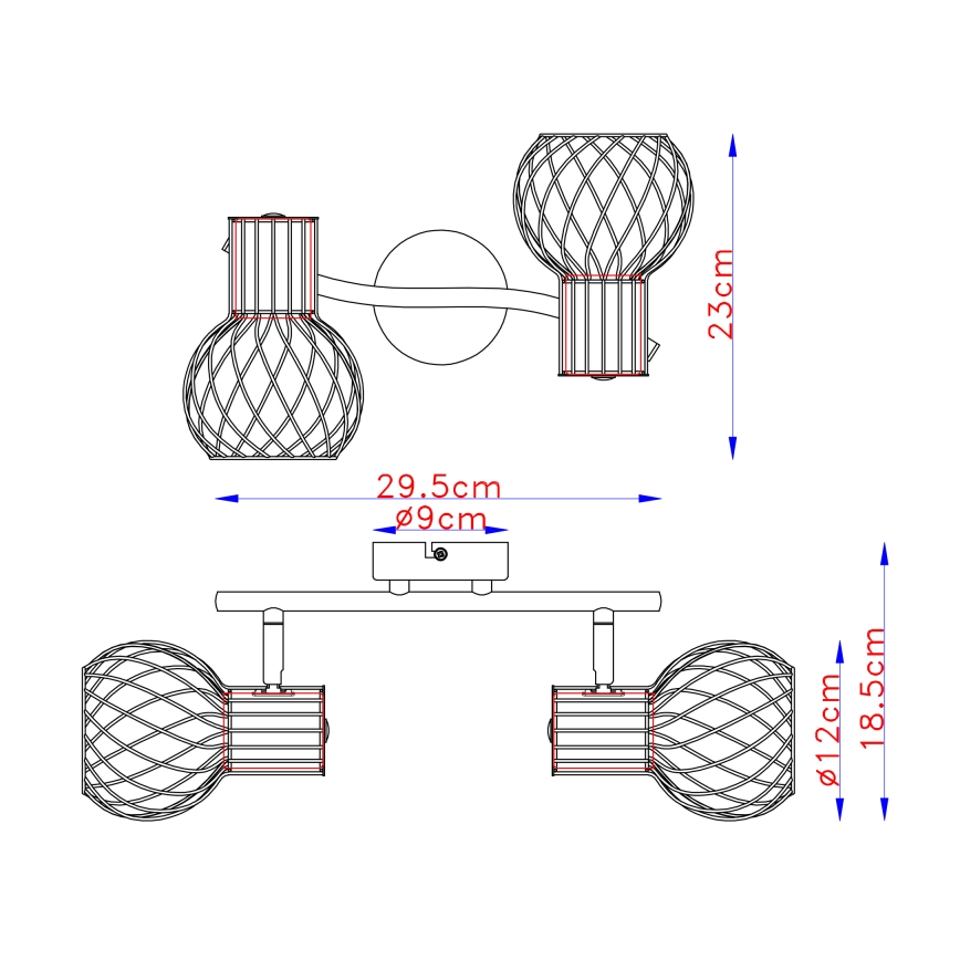 Globo - Lampa 2xE27/40W/230V