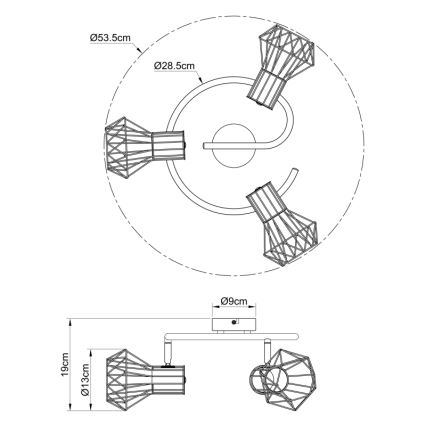 Globo - Lampa 3xE27/40W/230V