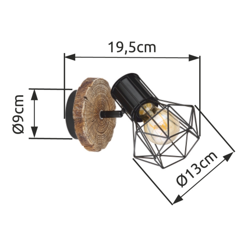 Globo - Sienas starmetis 1xE27/60W/230V