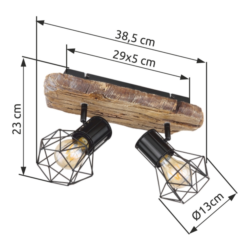 Globo - Starmetis 2xE27/60W/230V